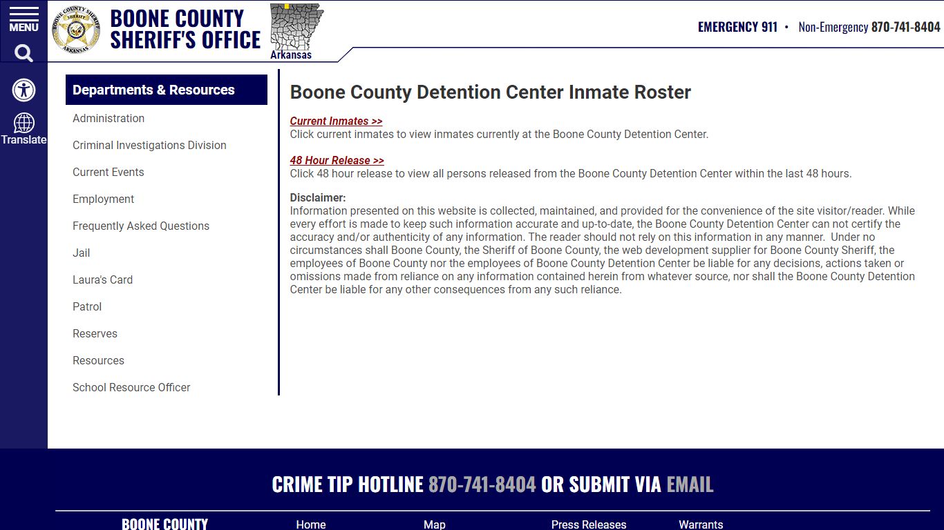 Roster Choose - Boone County Sheriff AR